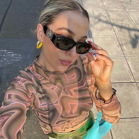 💯 NEW VERSACE VE4361 GB1/87 BLACK GREY UNISEX SUNGLASSES - Picture 6 of 13